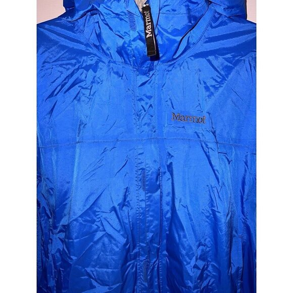 MARMOT Precip Eco Mens Hooded Full Zipper Windbreaker Jacket Sz XL - Picture 4 of 16